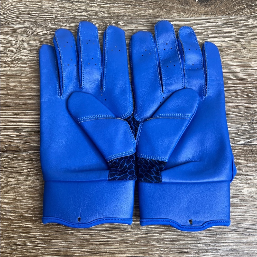 Nike Force Football Receiver Gloves Blue White Adult Medium